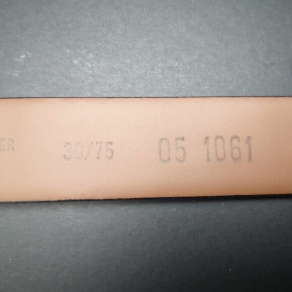 Florsheim Made in Italy Black Croco Grain Italian Leather Men's Size 30 Belt - Picture 7 of 8